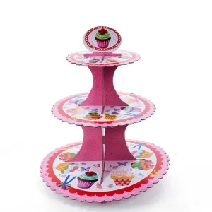 3-Tier Paper Cardboard Cupcake Displayer