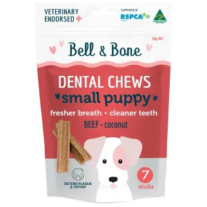 Bell and Bone Dental Sticks Beef for Small Puppies 80g