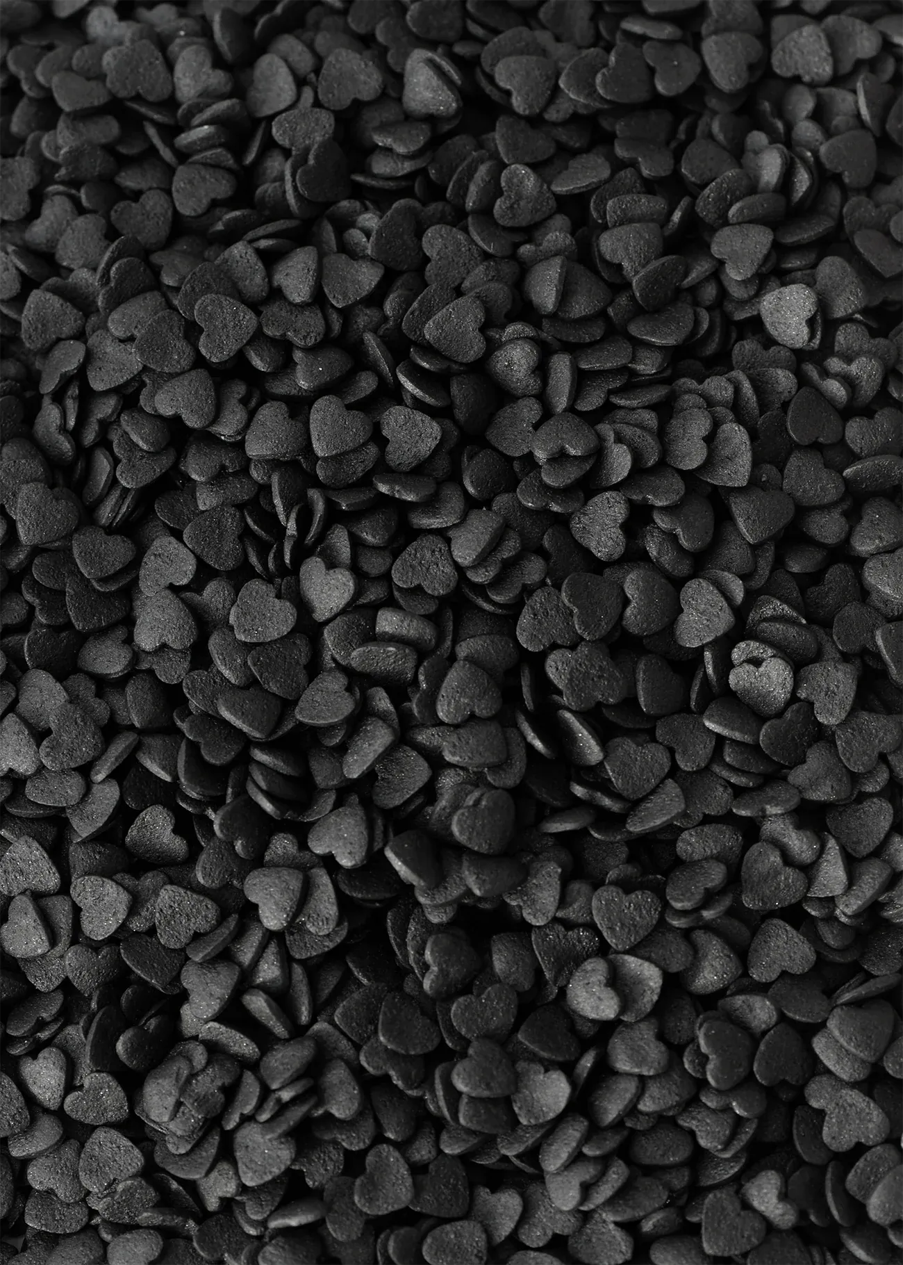 Black Shimmer Heart Confetti