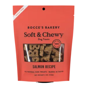 Bocce's Bakery Basic Soft & Chewy Salmon Wheat Free Dog Treats 6 oz