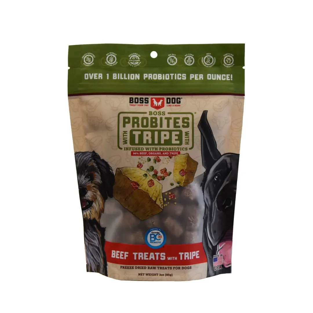 Boss Dog Probites Dried Raw Beef Treats Tripe for Dogs