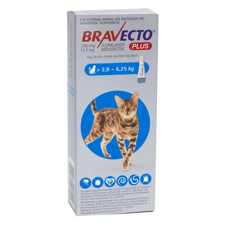 Bravecto plus cat 2.8-6.25kg