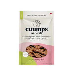 Crumps' Naturals Dog Treats: Venison Jerky With Chia Seeds