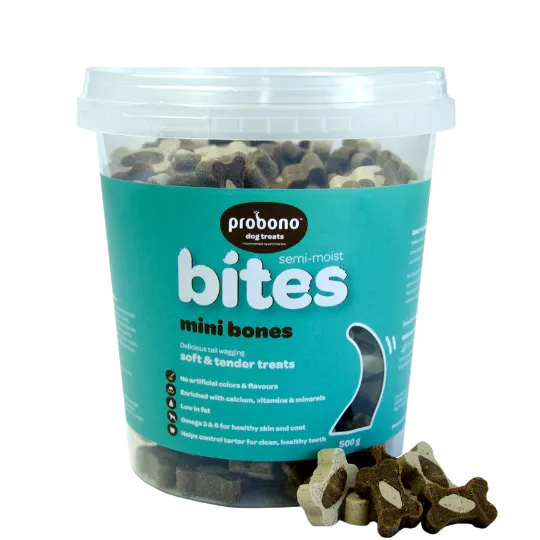 Dog Semi Moist Mini Bones 500g Tub