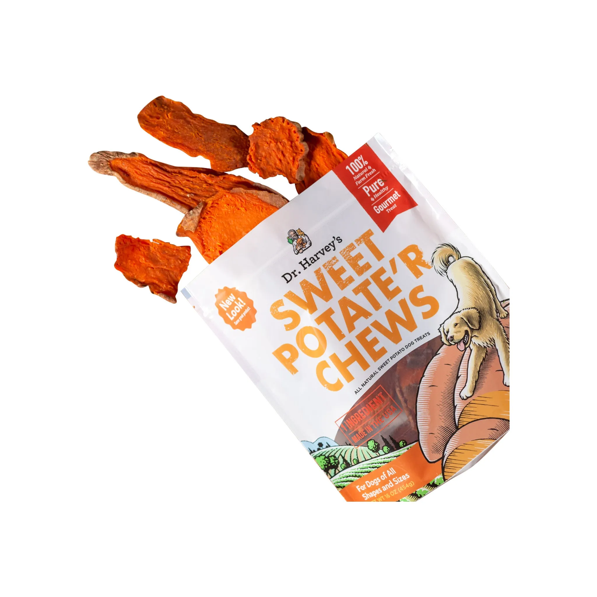 Dr. Harvey's Sweet Potate'r Chews Dehydrated Sweet Potato Dog Treats