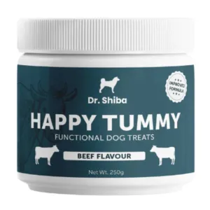 Premium Dr. Shiba Beef-Flavored Happy Tummy Dog Treats Supplement - 250g