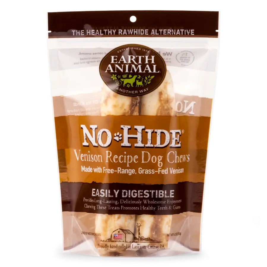 Earth Animal No-Hide Venison Chew 2PK