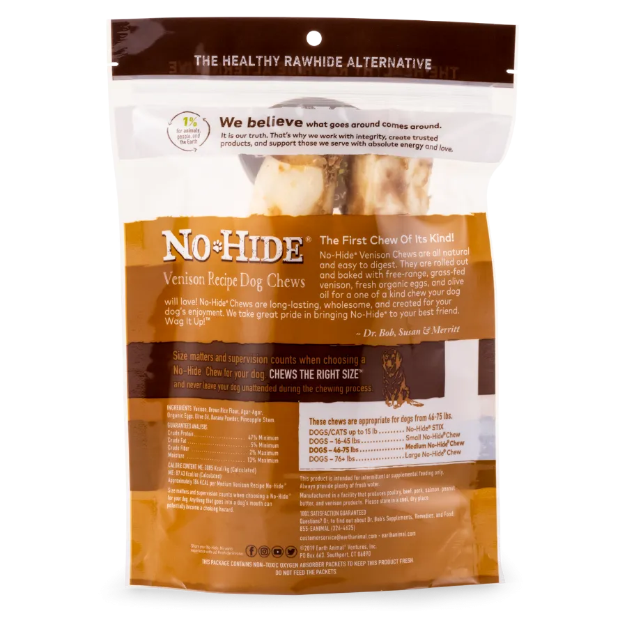 Earth Animal No-Hide Venison Chew 2PK