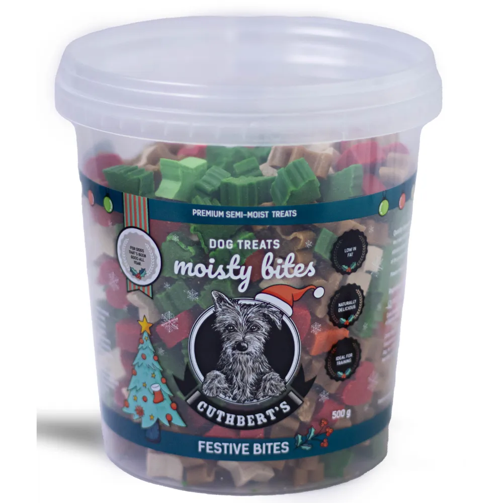 Festive Semi Moist Treat Bites - Cuthbert's 500g Tub