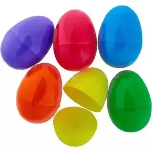 Fillable Jumbo 3 in. Plastic Eggs Multi Colored 6 count