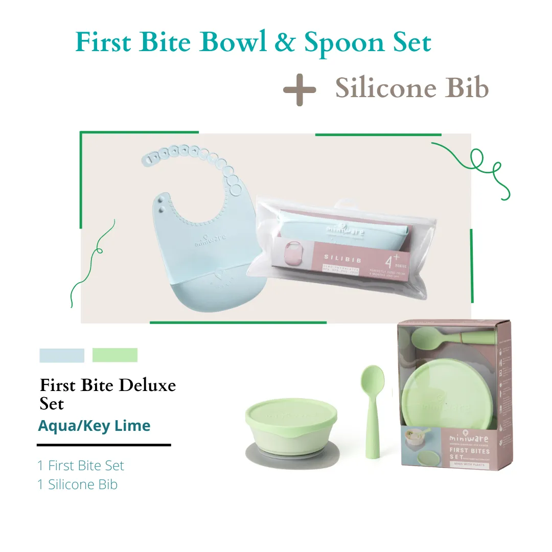 First Bite Deluxe Combo, First Bite   Silibib Keylime/Aqua