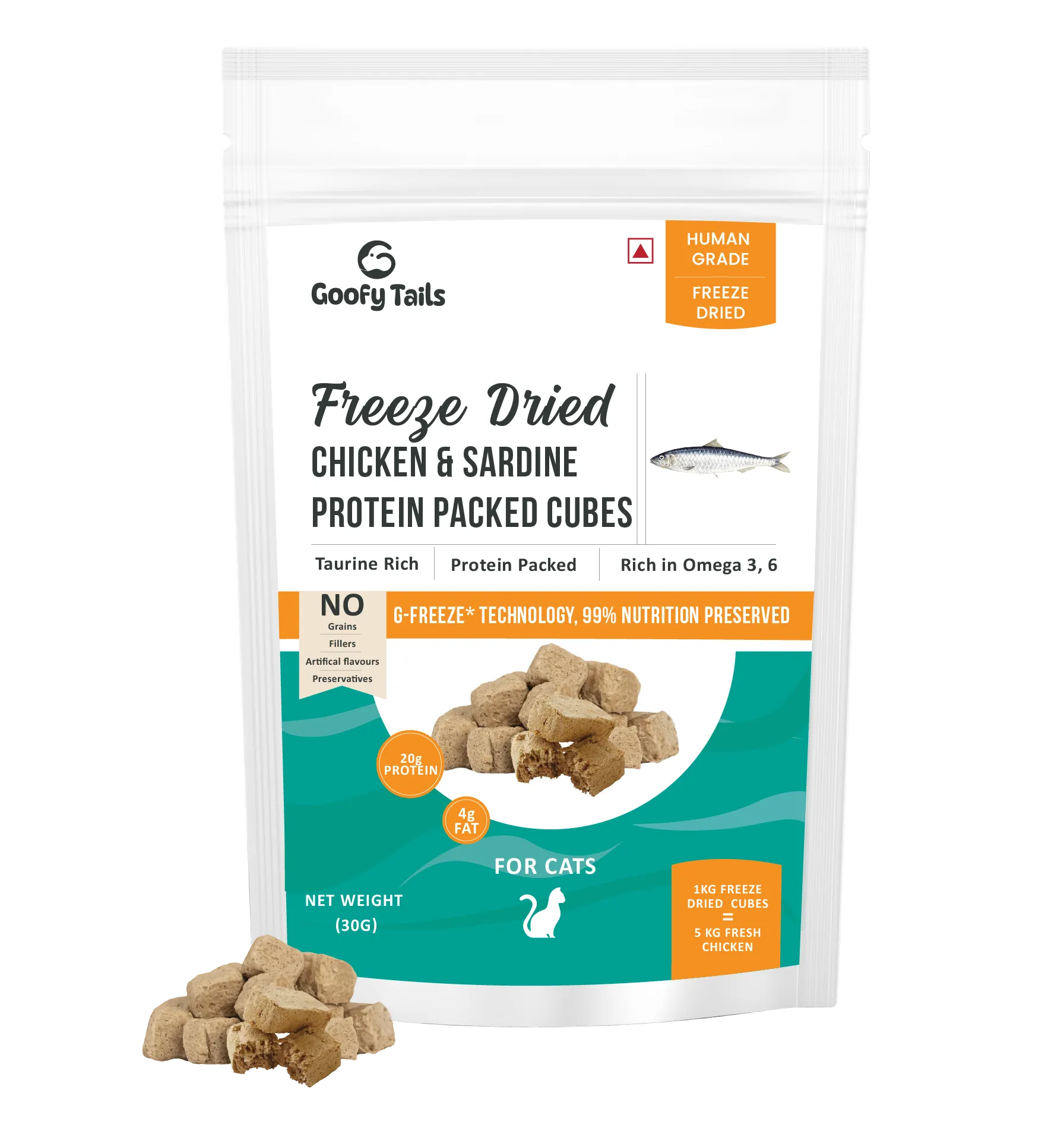 Freeze Dried Shrimp And Chicken & Sardine Treat Combo for Cats and Kittens