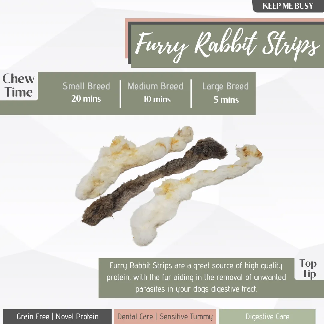 Furry Rabbit Strips 250g