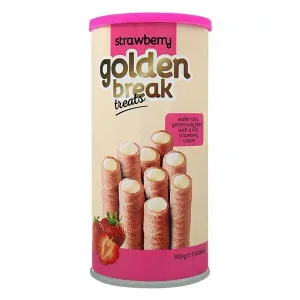 GOLDEN BREAK TREATS WAFER STRAWBERRY 300GM