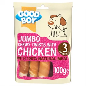 Good Boy Jumbo Chewy Twists with Chicken 100g