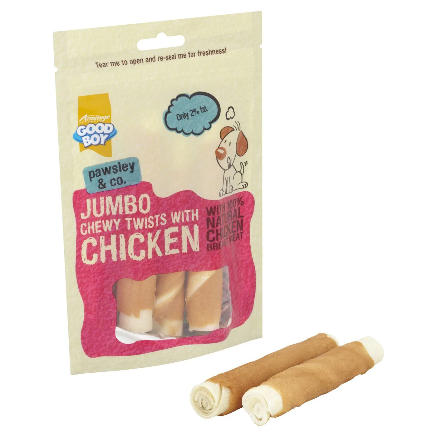 Good Boy Jumbo Chewy Twists with Chicken 100g