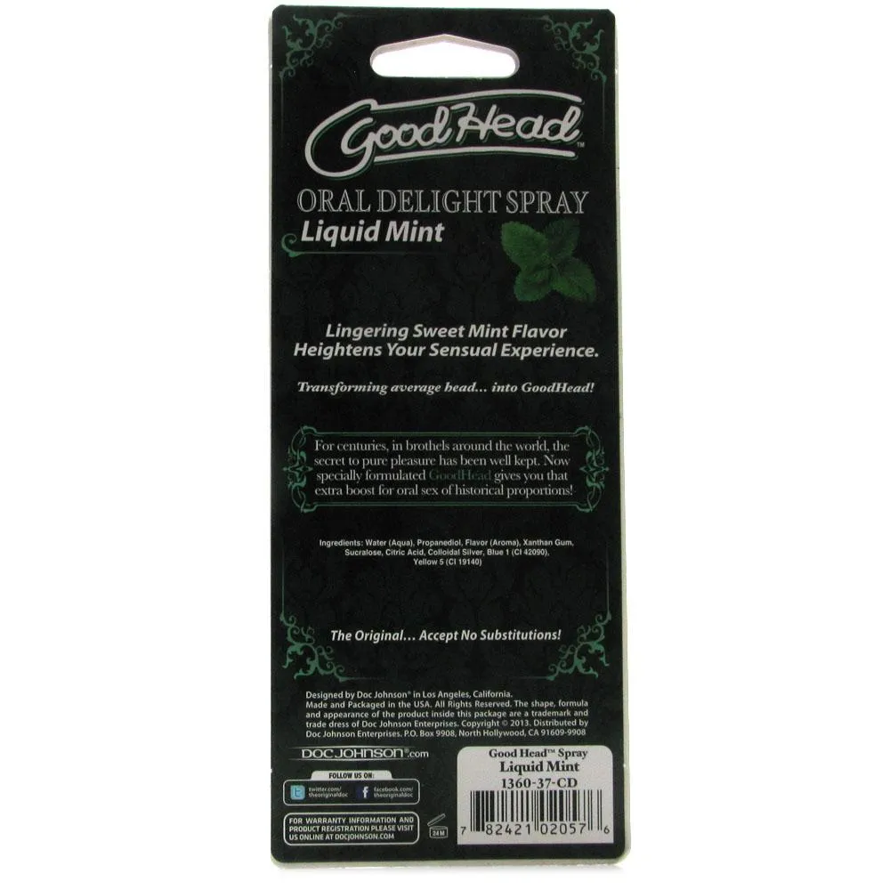 GoodHead Oral Delight Spray 1oz in Liquid Mint