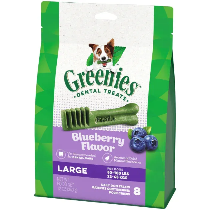 GREENIES Blueberry Large Dental Treats, 8 Count