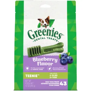 GREENIES Blueberry TEENIE Dental Treats, 43 Count