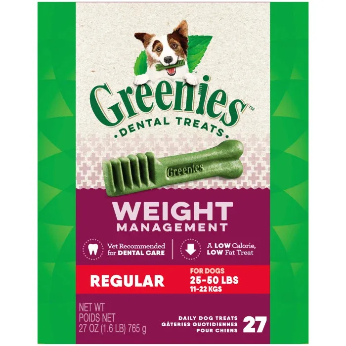 GREENIES Weight Management Regular Dental Treats, 27 Count