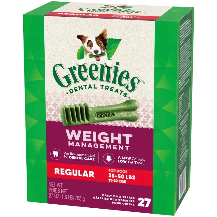 GREENIES Weight Management Regular Dental Treats, 27 Count