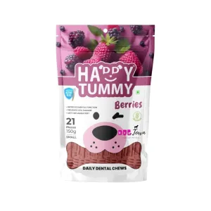 Happy Tummy Dental Berries Flavoured Chews for Dogs