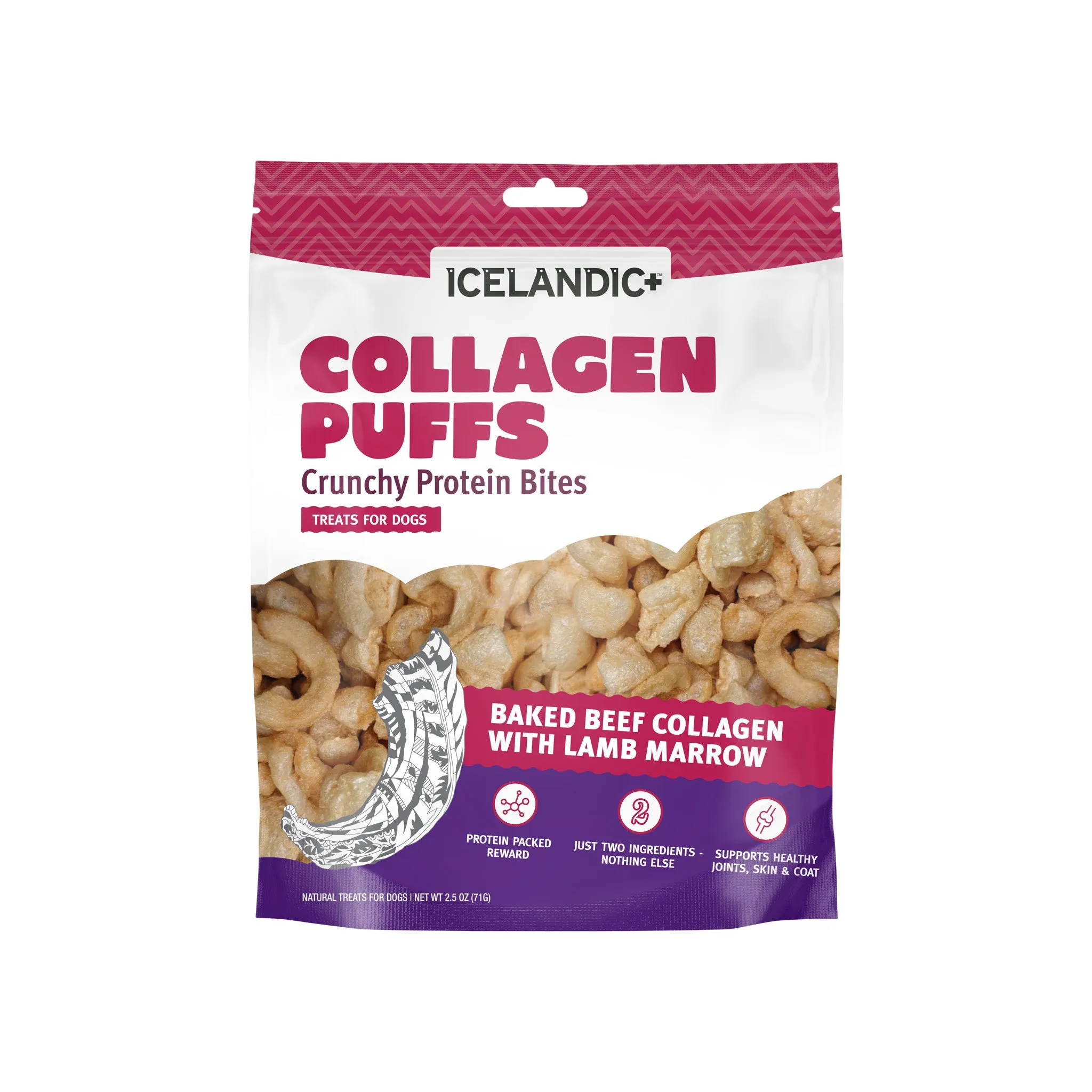 Icelandic  Beef Collagen Puffs Dehydrated Dog Treats