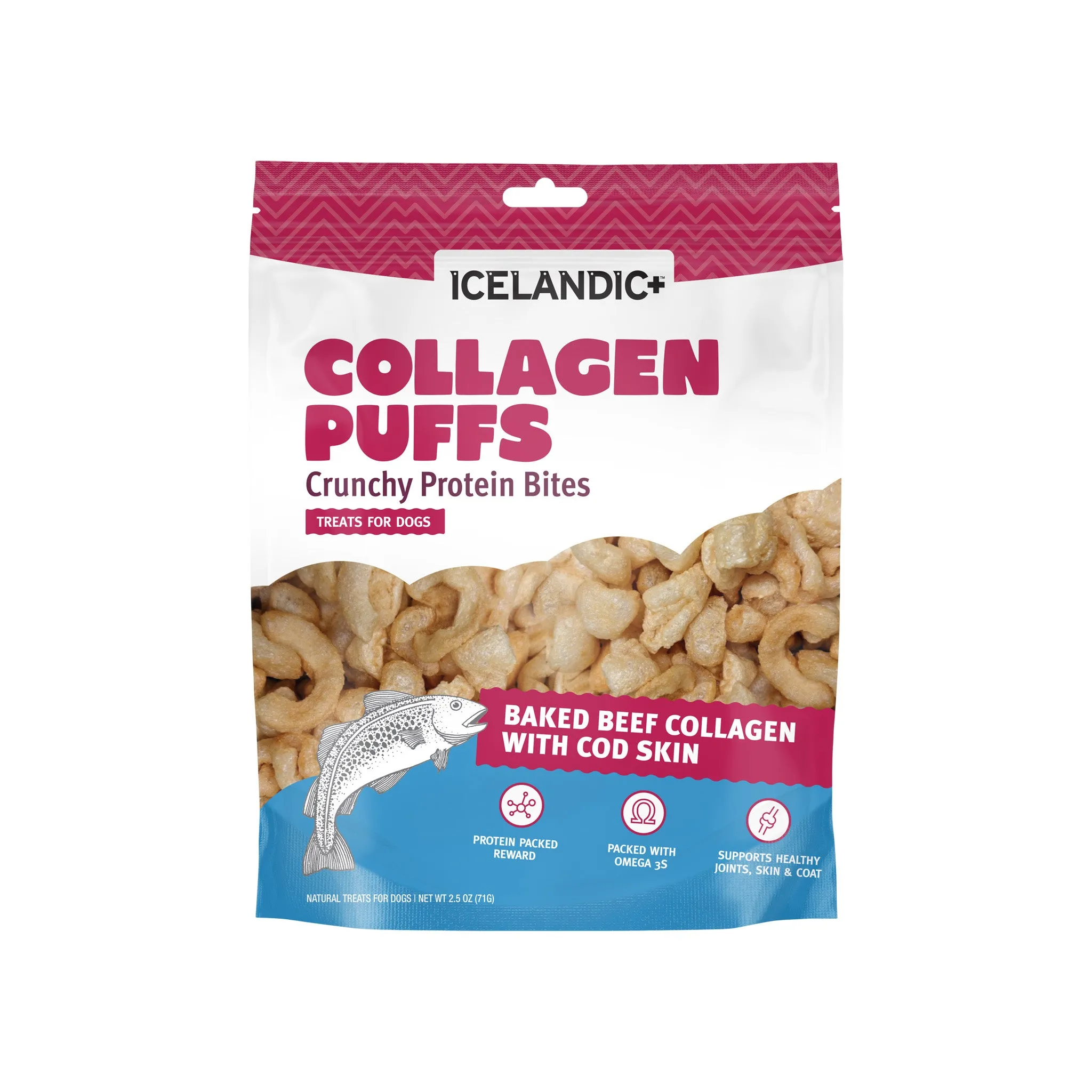 Icelandic  Beef Collagen Puffs Dehydrated Dog Treats