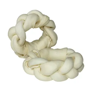 K9 Rawhide Braided Rings Dog Treat