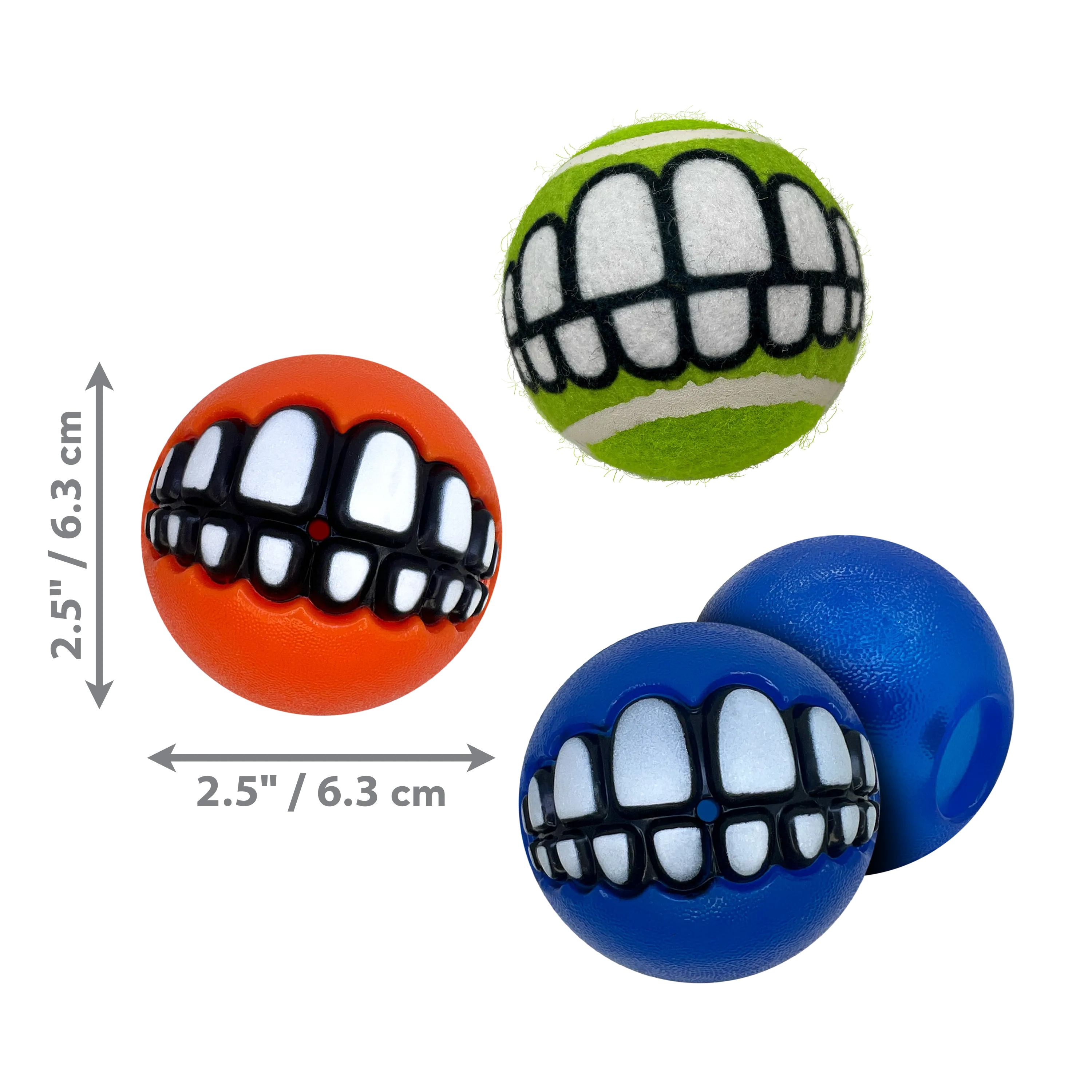 KONG Grinz By Rogz Variety 3-Pk Dog Toy (Medium)