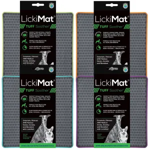 LickiMat Dog Lick Mats Slow Feeders Tuff Soother 4 Colours