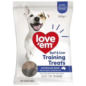 Love Em Beef and Liver Training Dog Treats 200g x 5