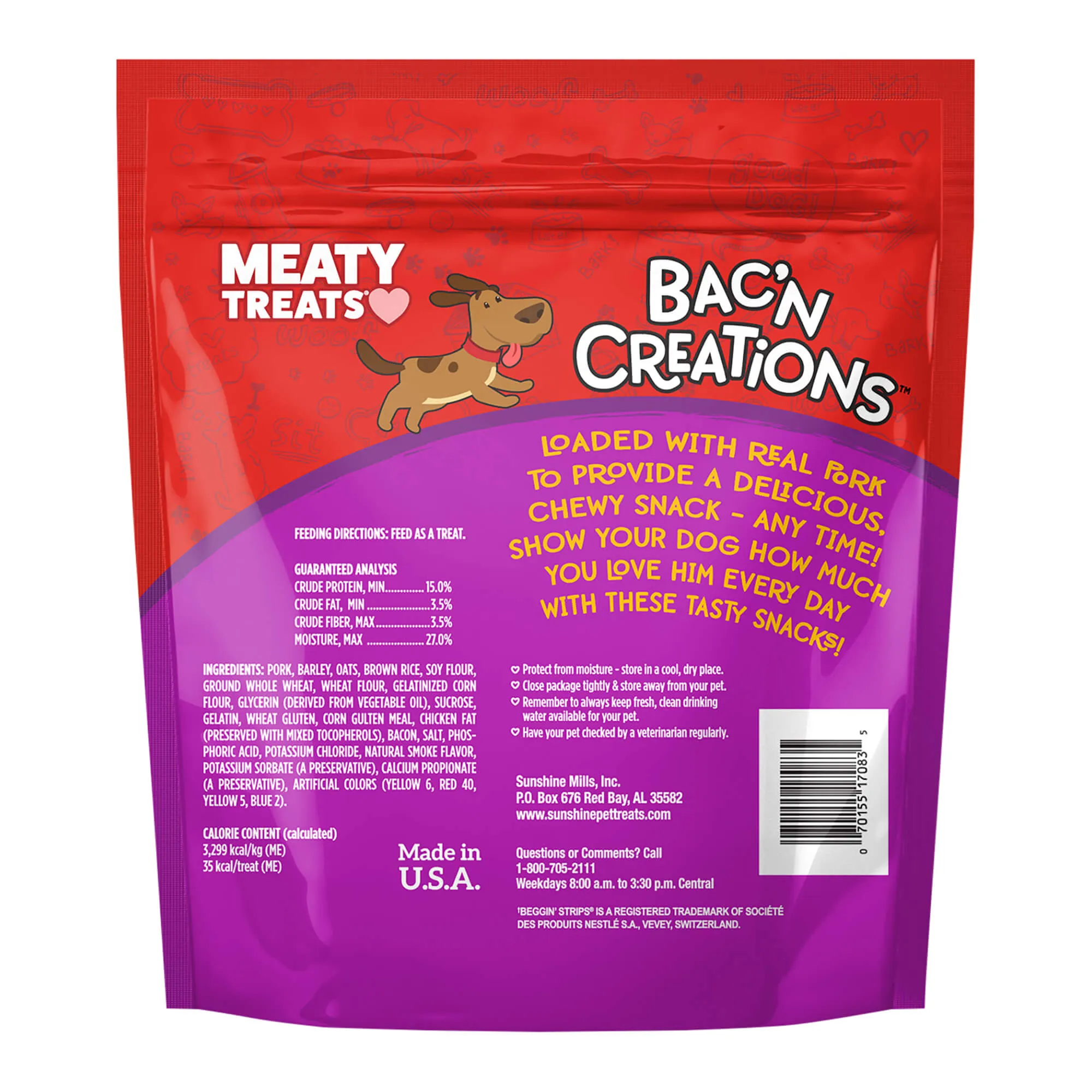 Meaty Treats Bac'n Creations Bacon, 25 oz