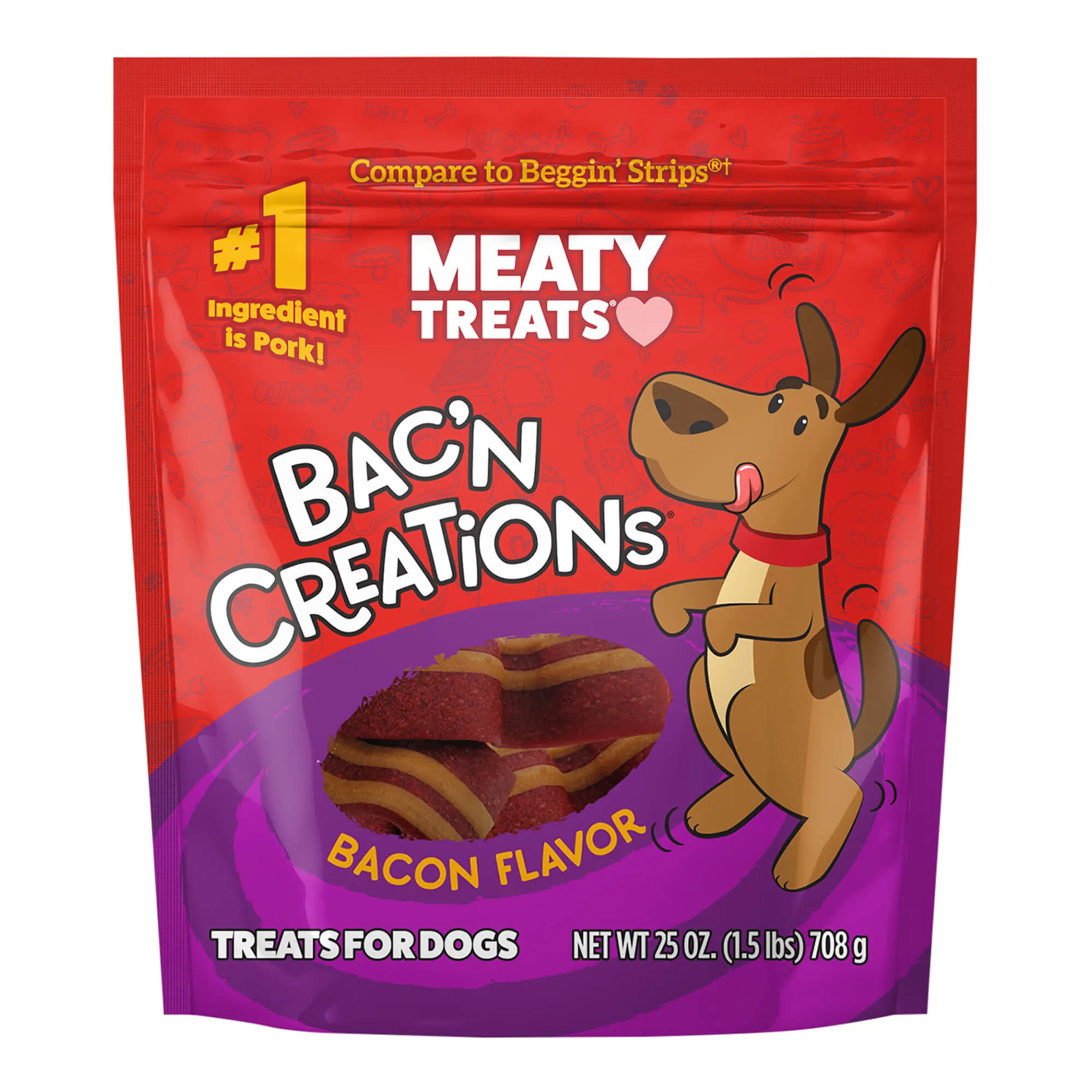 Meaty Treats Bac'n Creations Bacon, 25 oz