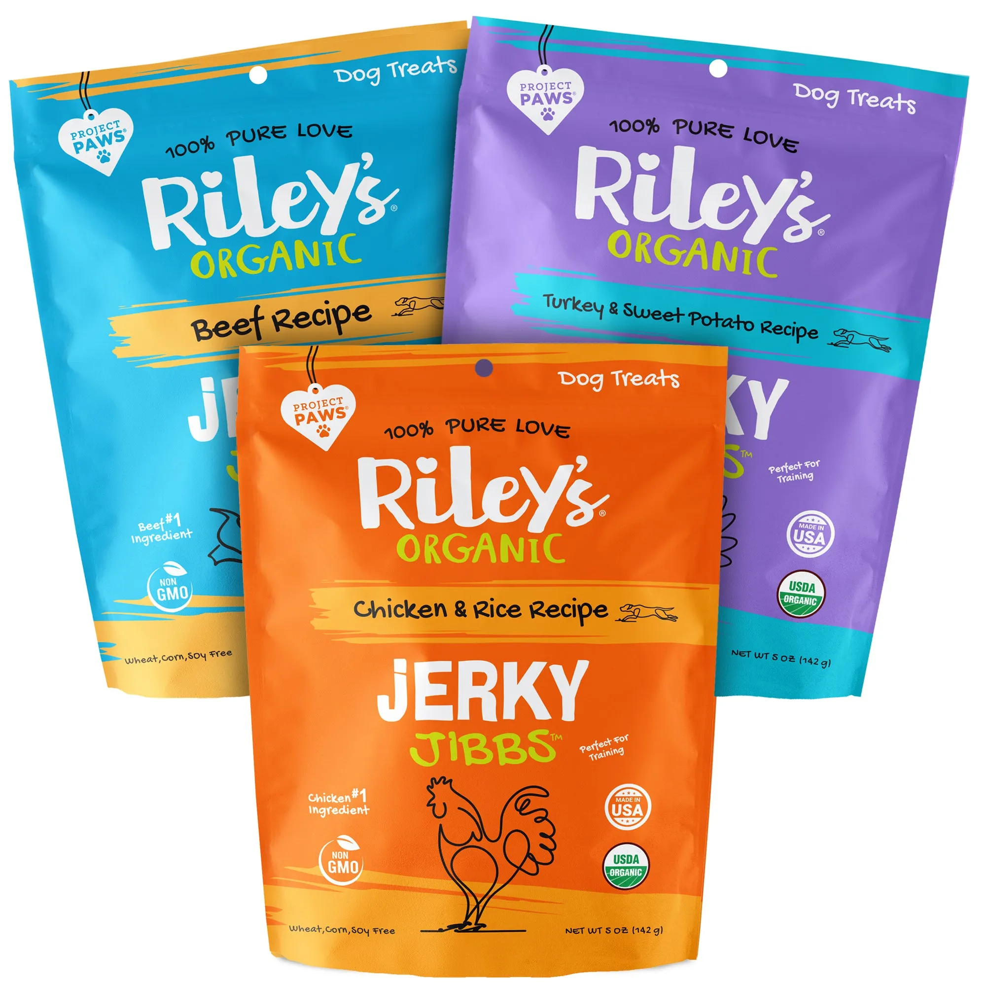 Organic Jerky Jibbs 5oz Variety Pack (Chicken, Beef & Turkey)