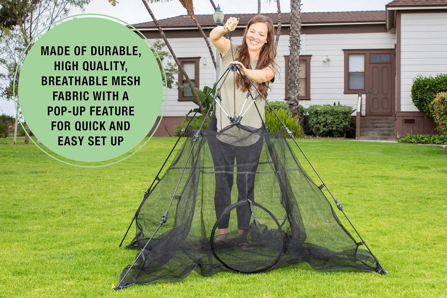 Outdoor Cat Tent, Portable Mesh Playhouse for Small Pets