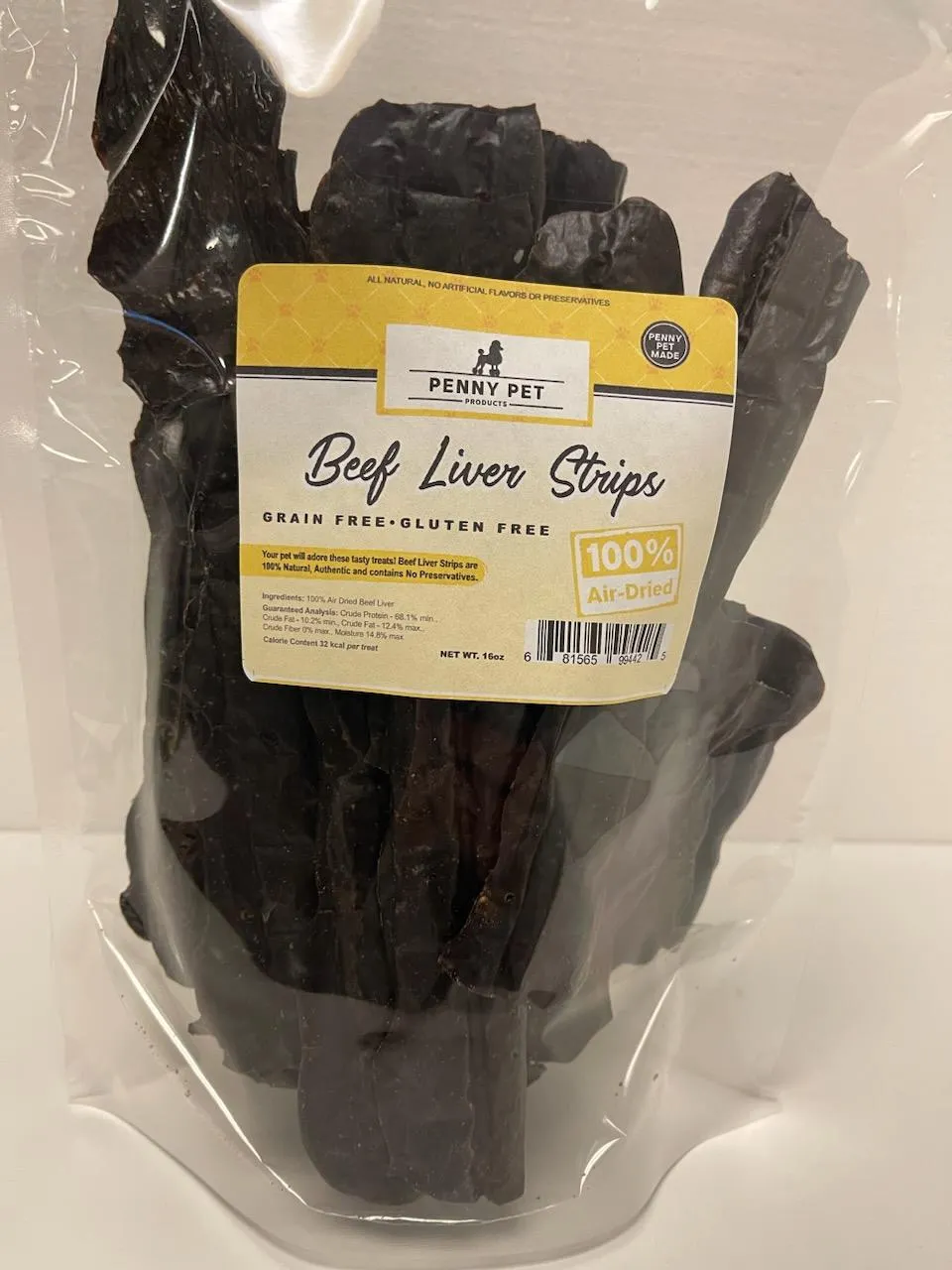 Penny Pet USA Hand Made Beef Liver Strips - 100% Beef - Packed with Vitamins, Air Dried, High Protein, Human Grade