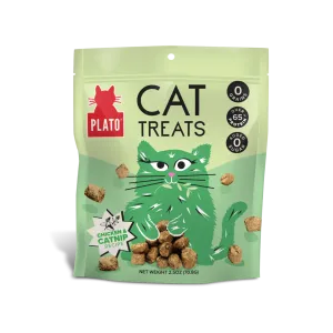 Plato Grain-Free Air Dried Chicken Catnip Cat Treats 2.5 oz