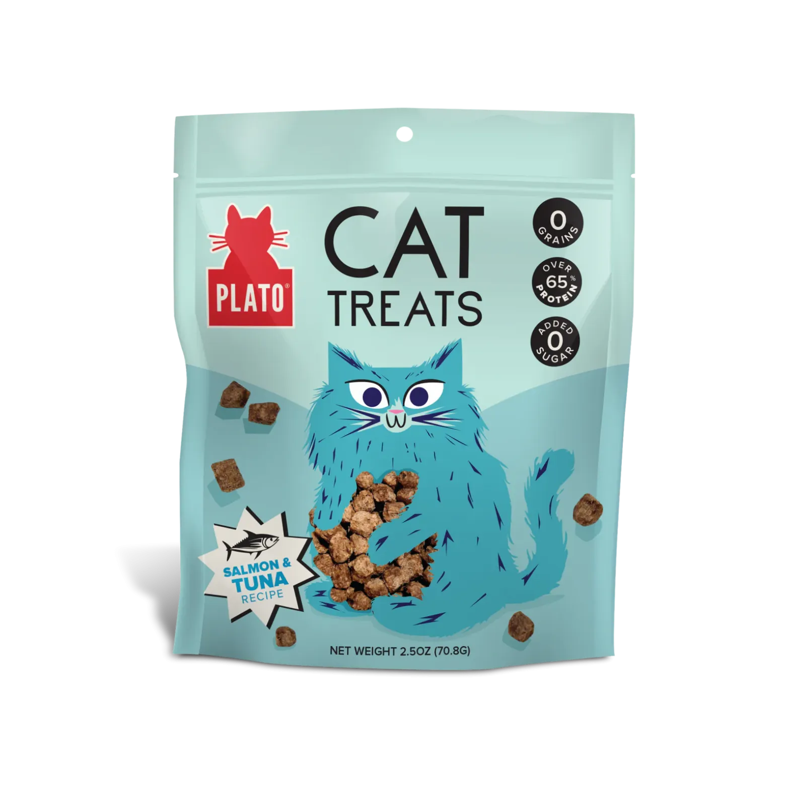 Plato Grain-Free Air Dried Tuna and Salmon Cat Treats 2.5 oz