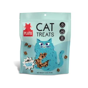 Plato Grain-Free Air Dried Tuna and Salmon Cat Treats 2.5 oz