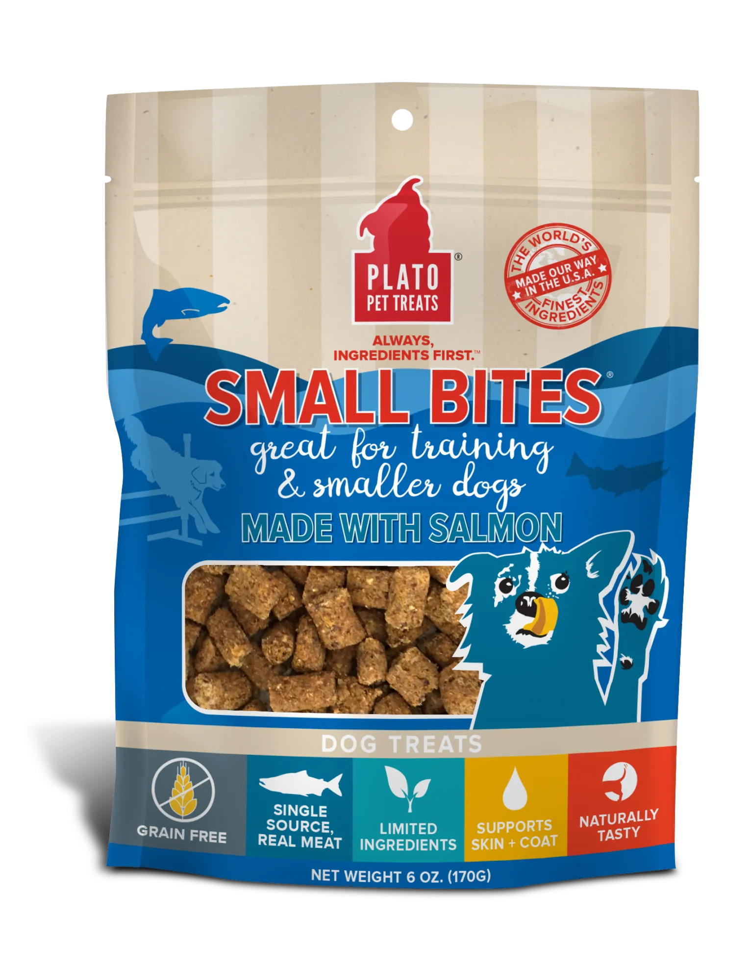 Plato Small Bites Salmon Dog Treats