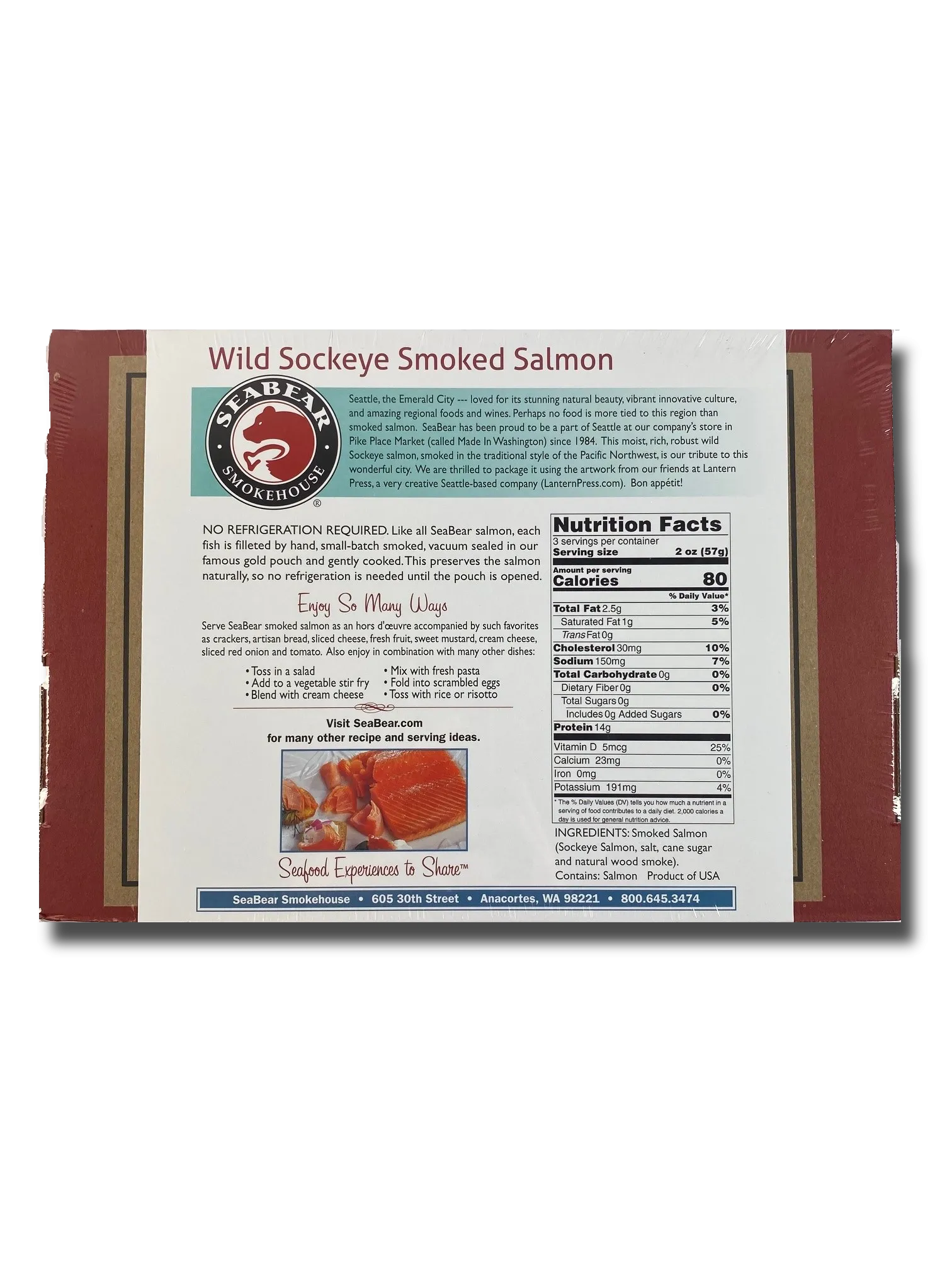 SeaBear Smoked Wild Sockeye Salmon