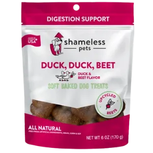 Shameless Pets Soft-Baked Duck Duck Beet Biscuits for Dogs, 6oz