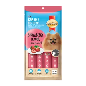 SmartHeart Dog Creamy Treats Strawberry Flavor 15g x 4