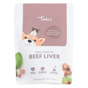 Taki Beef Liver Grain-Free Freeze-Dried Treats For Cats & Dogs 50g