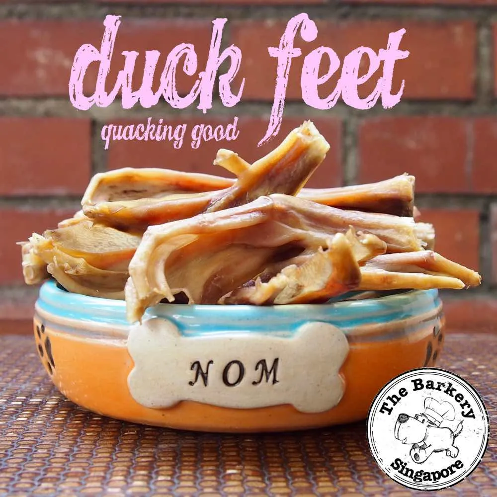 The Barkery Duck Feet Dehydrated Dog Treats 100g