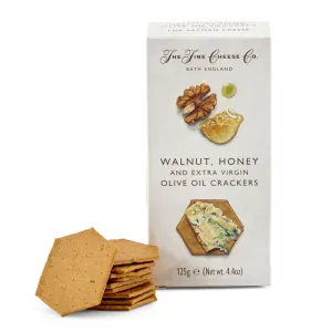 The Fine Cheese Co. Walnut, Honey and Extra Virgin Olive Oil Crackers 125g