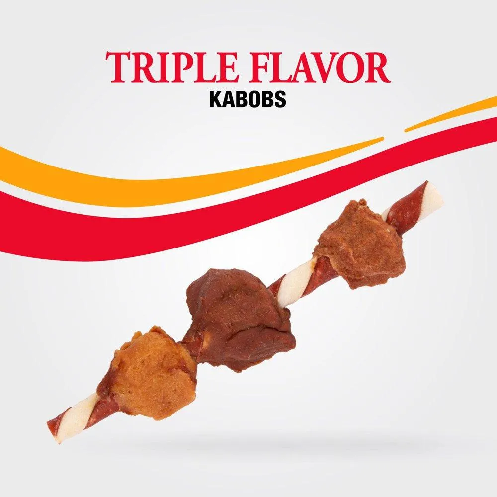 Triple Flavor Kabobs Dog Treats 12 Oz 18 Count