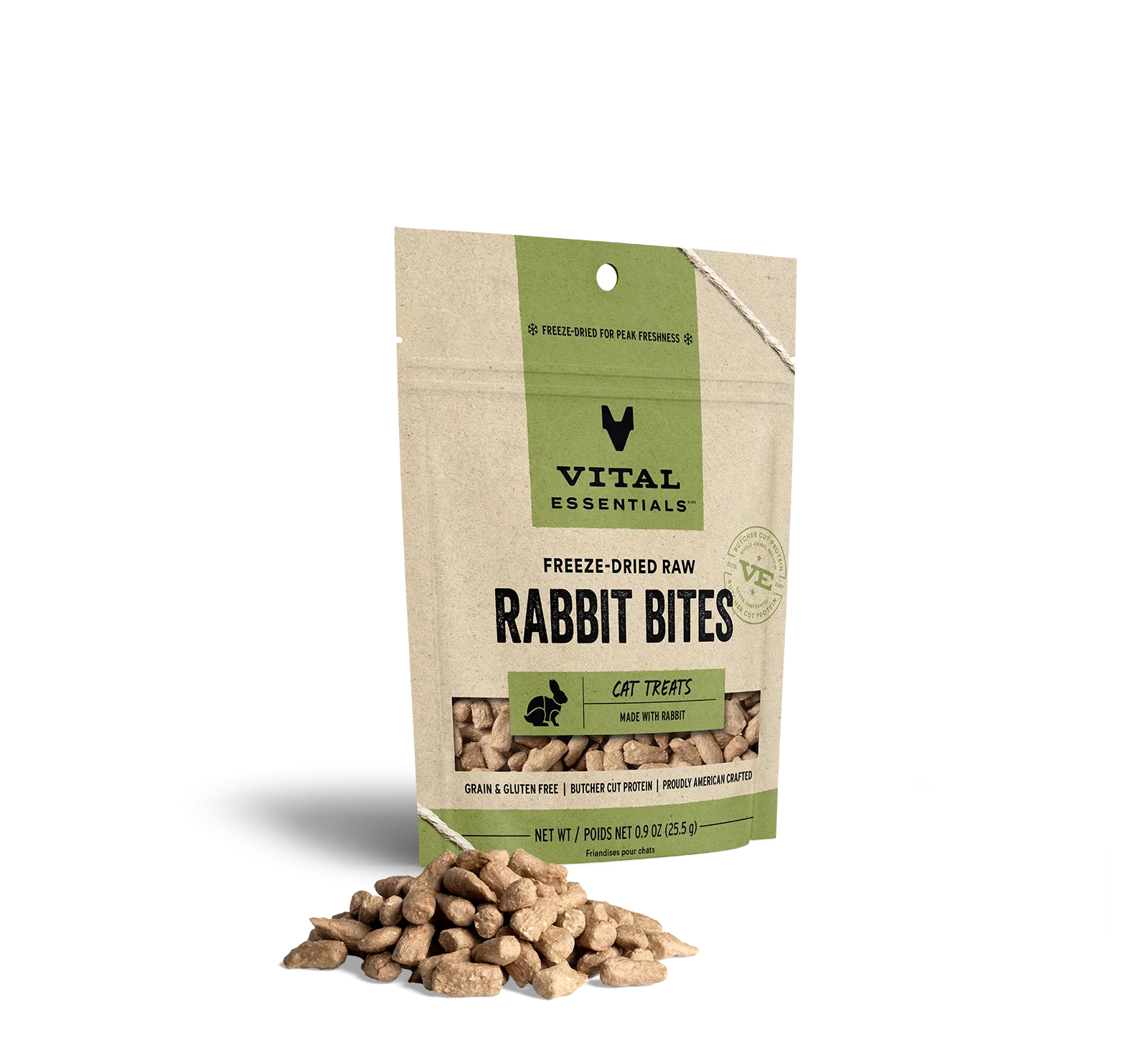 Vital Essentials Freeze Dried Raw Rabbit Bites Cat Treats