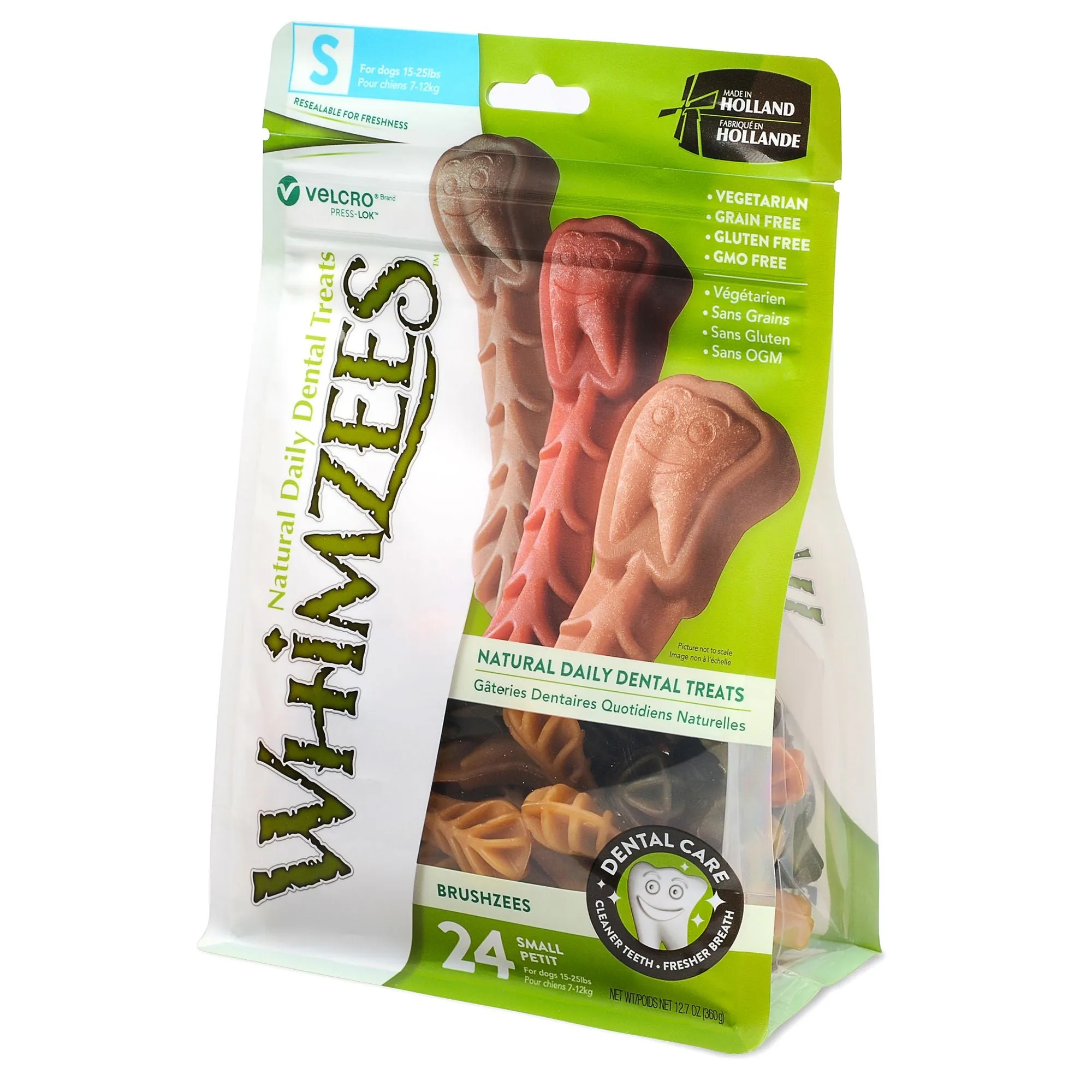 Whimzees  Brushzees  Dental Dog Treat - Natural, Grain Free